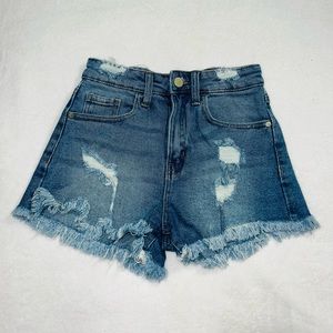 Love, Fire Distressed Jean Shorts